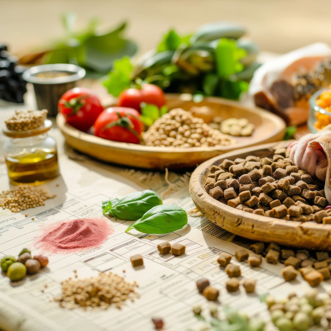 Photo of food ingredients in pet food