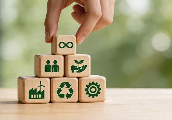 Photo of various wooden blocks representing Corporate Responsibility